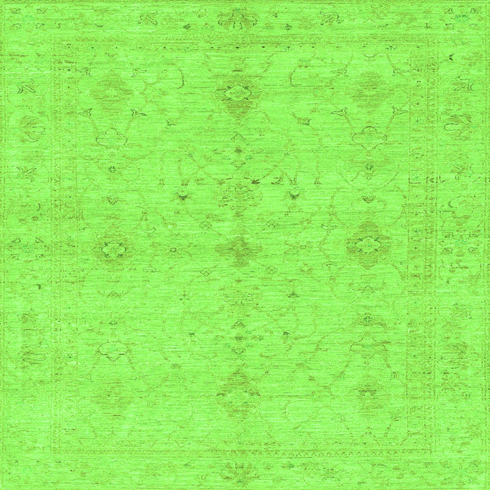 Square Machine Washable Abstract Green Modern Area Rugs, wshabs3508grn