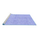 Sideview of Machine Washable Abstract Blue Modern Rug, wshabs3508blu