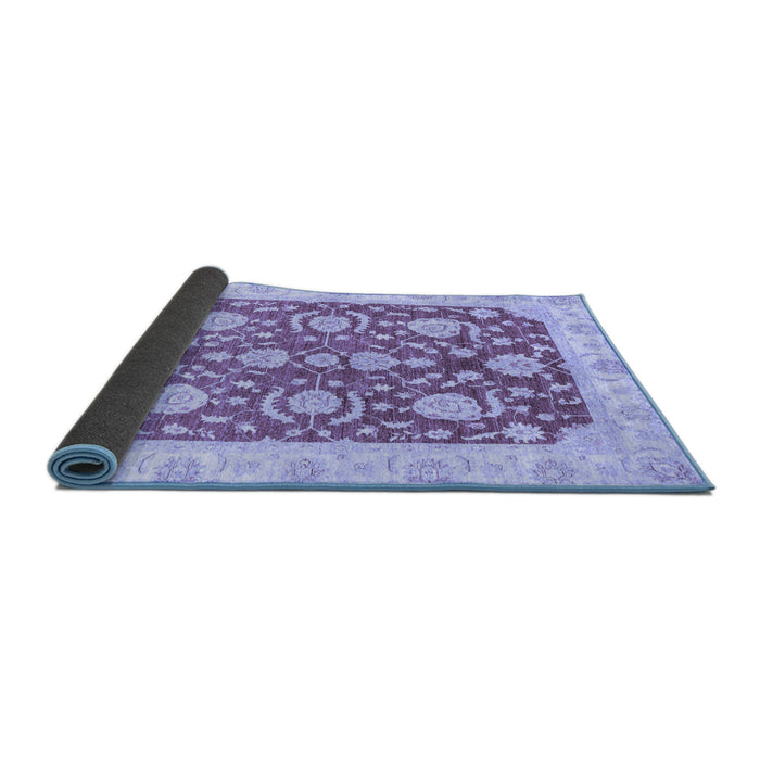 Sideview of Oriental Blue Traditional Rug, abs3509blu