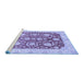 Sideview of Machine Washable Oriental Blue Traditional Rug, wshabs3509blu