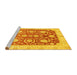 Sideview of Machine Washable Oriental Yellow Traditional Rug, wshabs3509yw