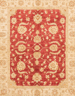 Machine Washable Abstract Orange Red Rug, wshabs3509
