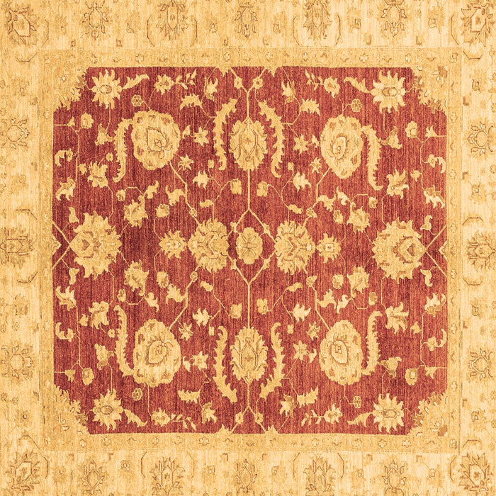 Square Machine Washable Oriental Brown Traditional Rug, wshabs3509brn