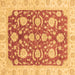 Square Machine Washable Oriental Brown Traditional Rug, wshabs3509brn