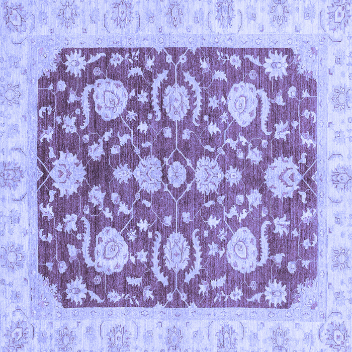 Square Machine Washable Oriental Blue Traditional Rug, wshabs3509blu