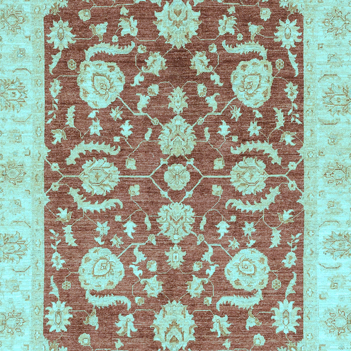 Machine Washable Oriental Light Blue Traditional Rug, wshabs3509lblu