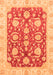 Machine Washable Oriental Orange Traditional Area Rugs, wshabs3509org