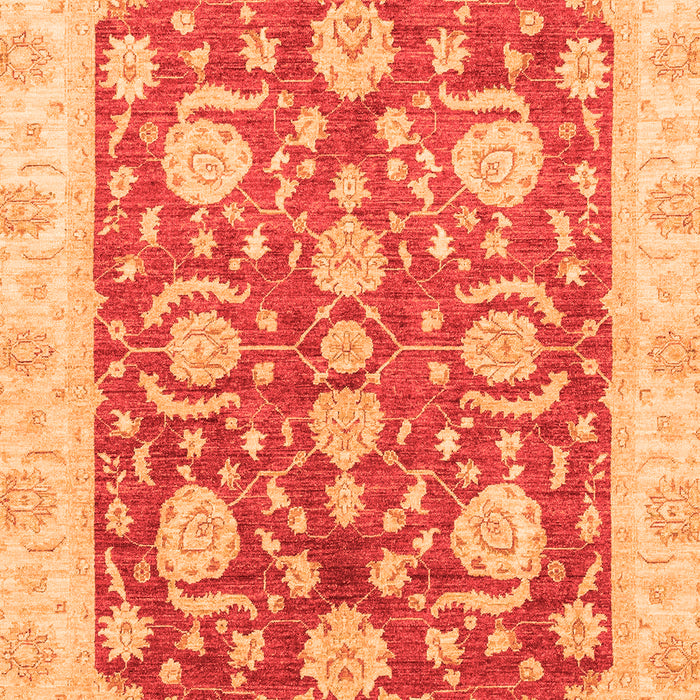Machine Washable Oriental Orange Traditional Area Rugs, wshabs3509org
