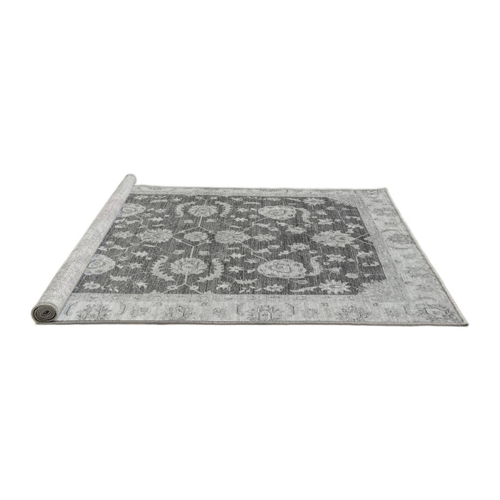 Sideview of Machine Washable Oriental Gray Traditional Rug, wshabs3509gry