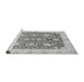 Sideview of Machine Washable Oriental Gray Traditional Rug, wshabs3509gry