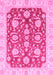 Machine Washable Oriental Pink Traditional Rug, wshabs3509pnk