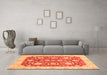 Machine Washable Oriental Orange Traditional Area Rugs in a Living Room, wshabs3509org