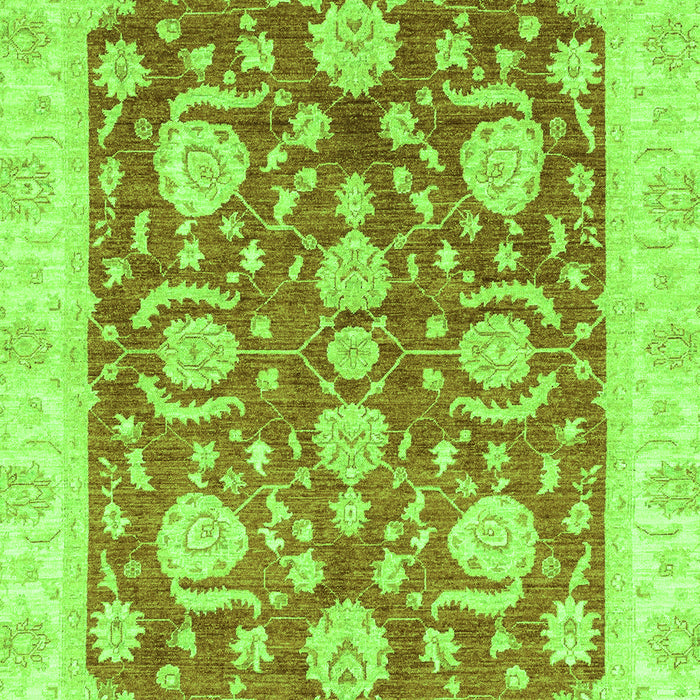 Machine Washable Oriental Green Traditional Area Rugs, wshabs3509grn
