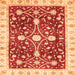 Square Abstract Orange Modern Rug, abs350org