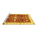 Sideview of Machine Washable Abstract Yellow Modern Rug, wshabs350yw