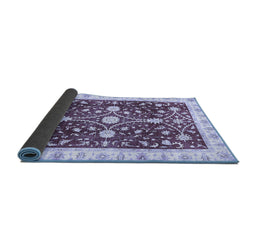 Sideview of Abstract Blue Modern Rug, abs350blu