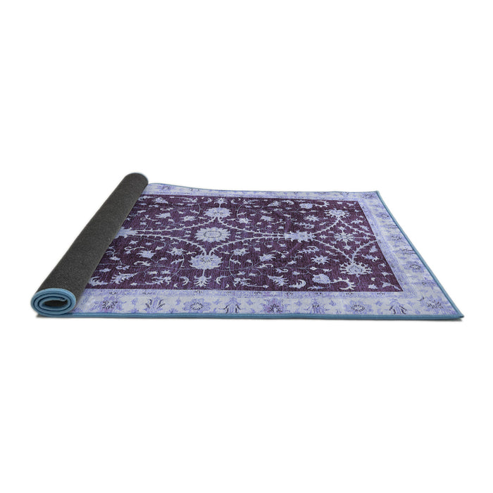 Sideview of Abstract Blue Modern Rug, abs350blu