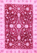 Machine Washable Abstract Pink Modern Rug, wshabs350pnk