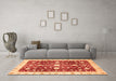 Machine Washable Abstract Orange Modern Area Rugs in a Living Room, wshabs350org