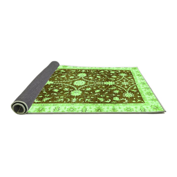 Sideview of Abstract Green Modern Rug, abs350grn