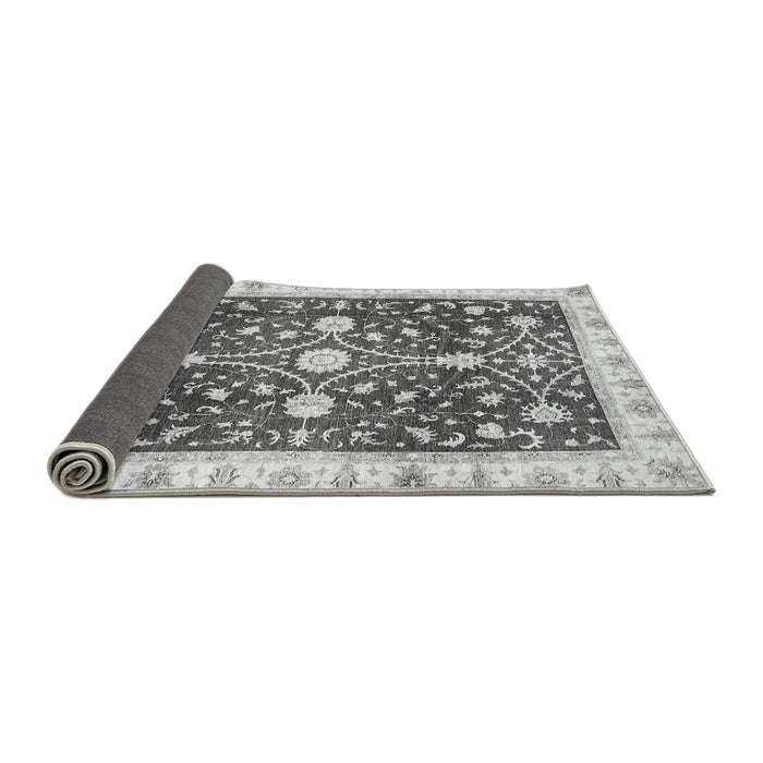 Sideview of Abstract Gray Modern Rug, abs350gry