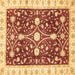 Square Abstract Brown Modern Rug, abs350brn