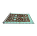 Sideview of Machine Washable Abstract Light Blue Modern Rug, wshabs350lblu