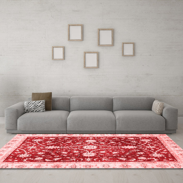 Modern Red Washable Rugs