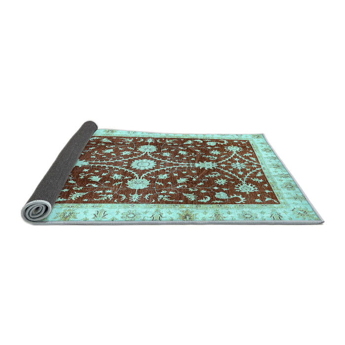 Sideview of Abstract Light Blue Modern Rug, abs350lblu
