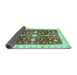 Sideview of Abstract Turquoise Modern Rug, abs350turq