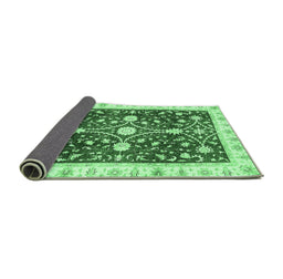 Sideview of Abstract Emerald Green Modern Rug, abs350emgrn