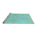 Sideview of Machine Washable Oriental Light Blue Traditional Rug, wshabs3510lblu