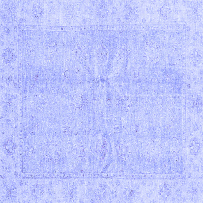 Square Oriental Blue Traditional Rug, abs3510blu