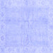 Square Oriental Blue Traditional Rug, abs3510blu