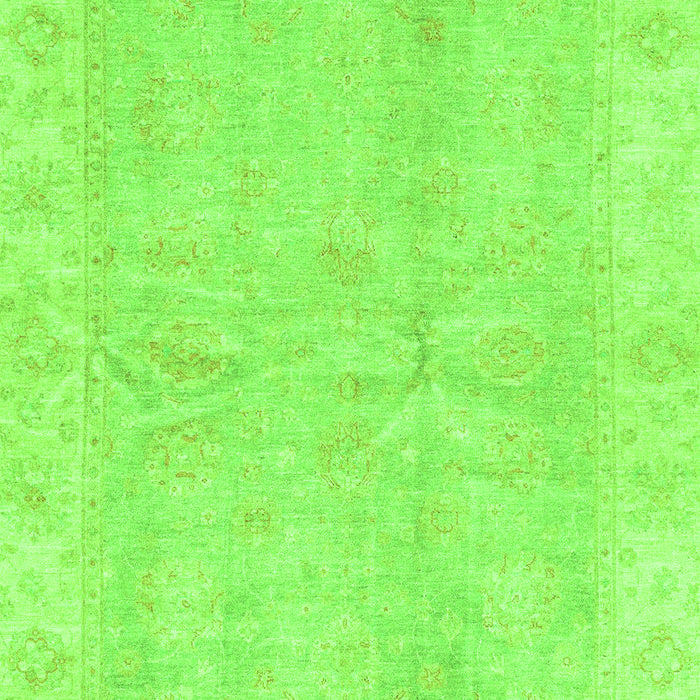 Machine Washable Oriental Green Traditional Area Rugs, wshabs3510grn