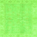 Square Oriental Green Traditional Rug, abs3510grn