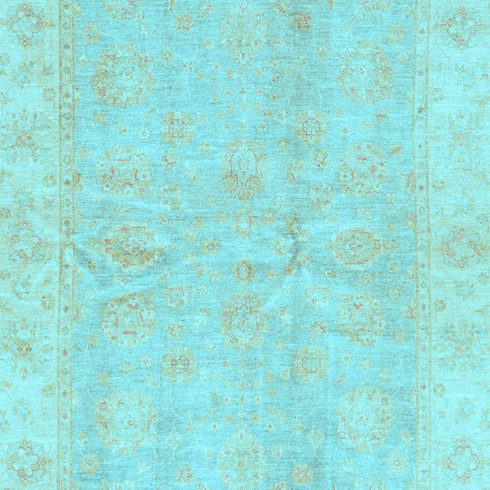 Machine Washable Oriental Light Blue Traditional Rug, wshabs3510lblu