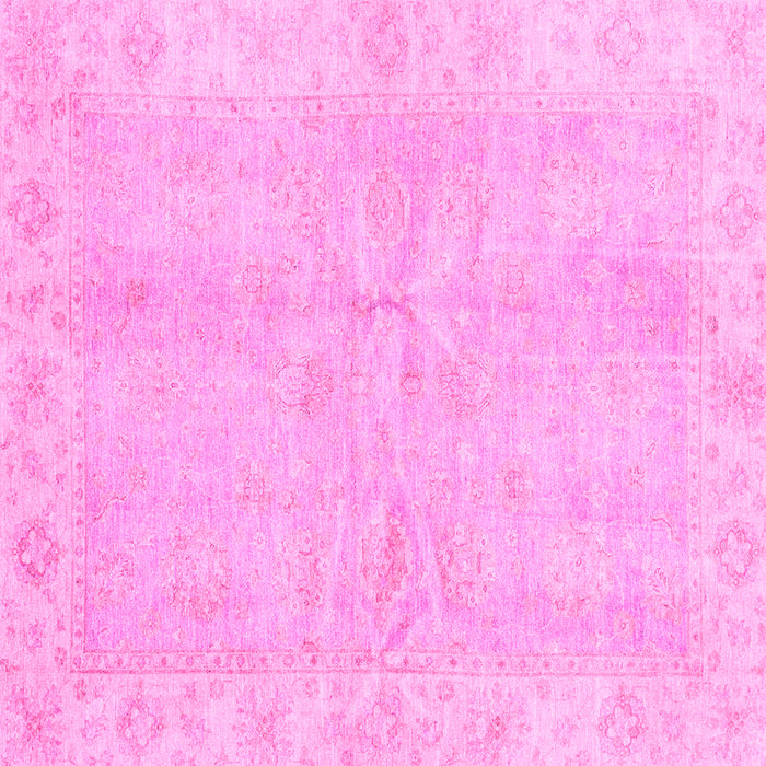 Square Machine Washable Oriental Pink Traditional Rug, wshabs3510pnk