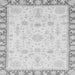 Square Machine Washable Oriental Gray Traditional Rug, wshabs3511gry