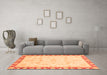 Machine Washable Oriental Orange Traditional Area Rugs in a Living Room, wshabs3511org