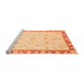 Sideview of Machine Washable Oriental Orange Traditional Area Rugs, wshabs3511org