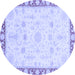 Round Oriental Blue Traditional Rug, abs3511blu