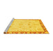 Sideview of Machine Washable Oriental Yellow Traditional Rug, wshabs3511yw