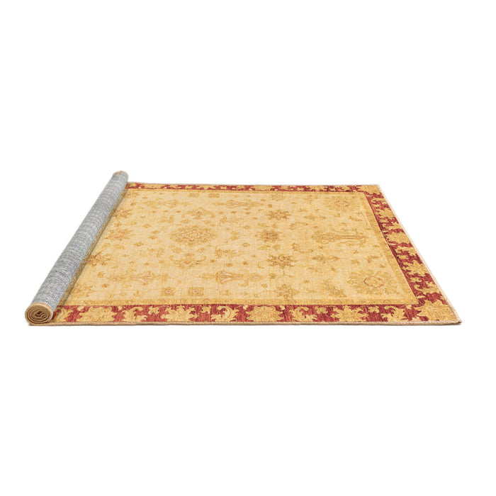 Sideview of Machine Washable Oriental Brown Traditional Rug, wshabs3511brn