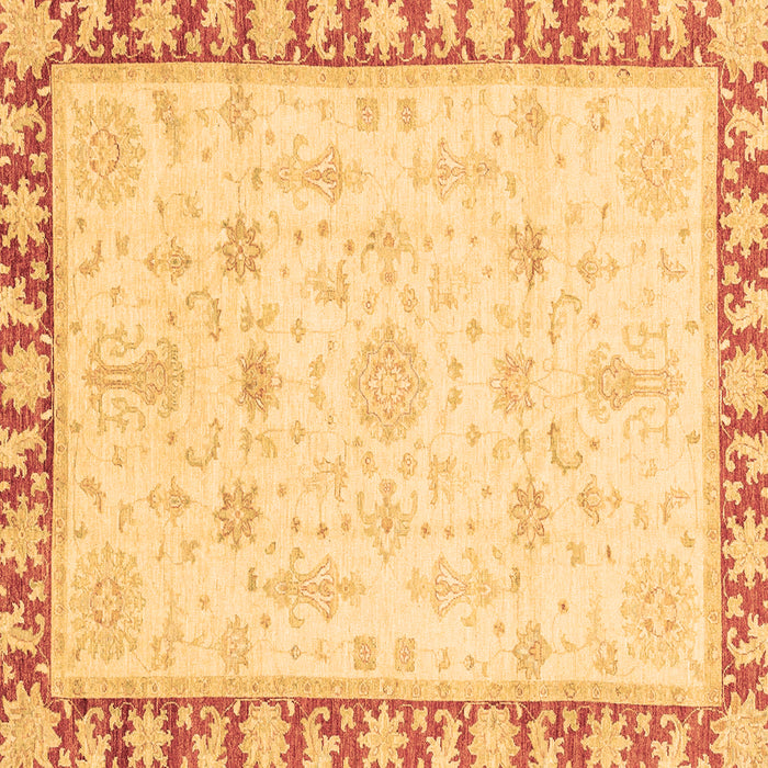 Square Oriental Brown Traditional Rug, abs3511brn
