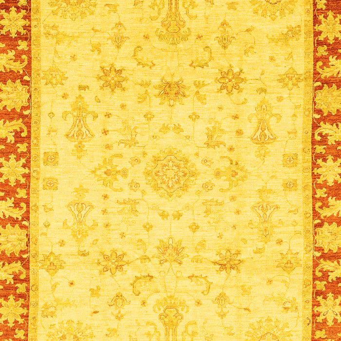 Machine Washable Oriental Yellow Traditional Rug, wshabs3511yw