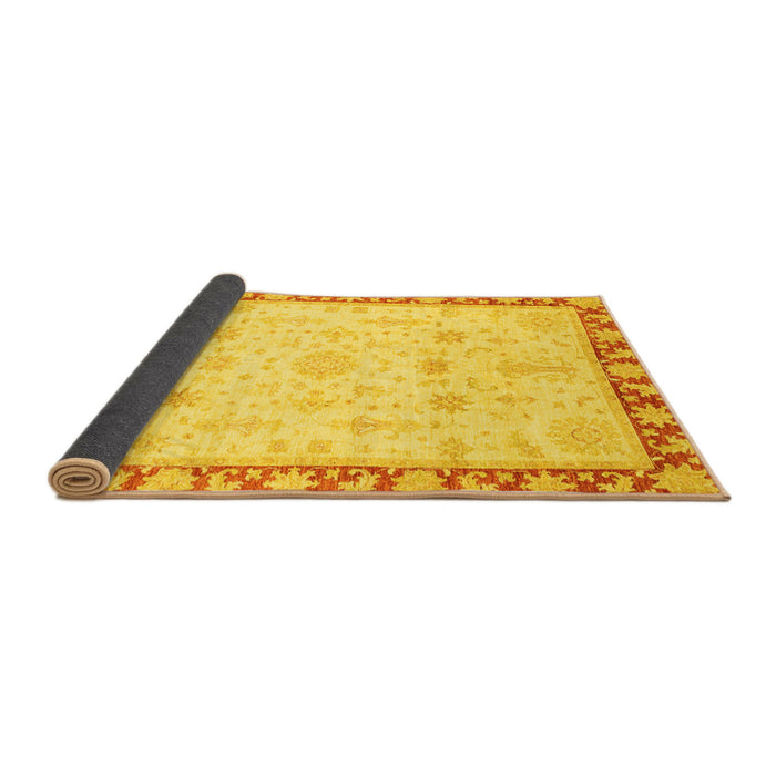 Sideview of Oriental Yellow Traditional Rug, abs3511yw