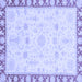 Square Oriental Blue Traditional Rug, abs3511blu