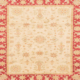 Square Abstract Sun Yellow Oriental Rug, abs3511