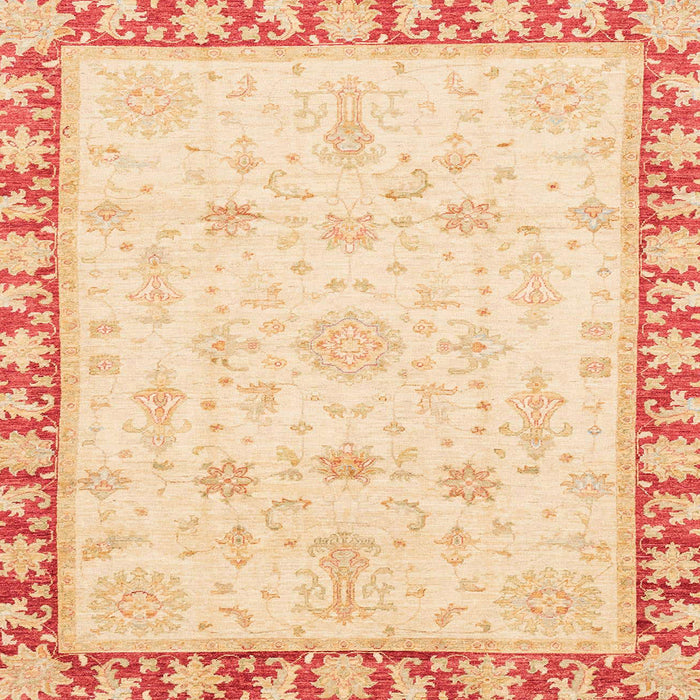 Square Abstract Sun Yellow Oriental Rug, abs3511